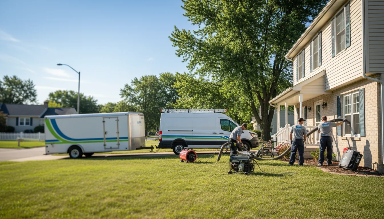 Flooded Basement Restoration And Cleanup With Repair in Morristown, IN near me